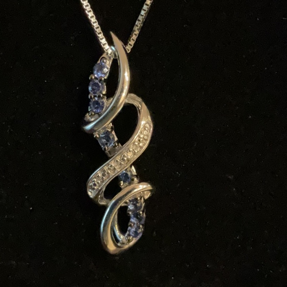 Blue & White Sapphire Designer Necklce
